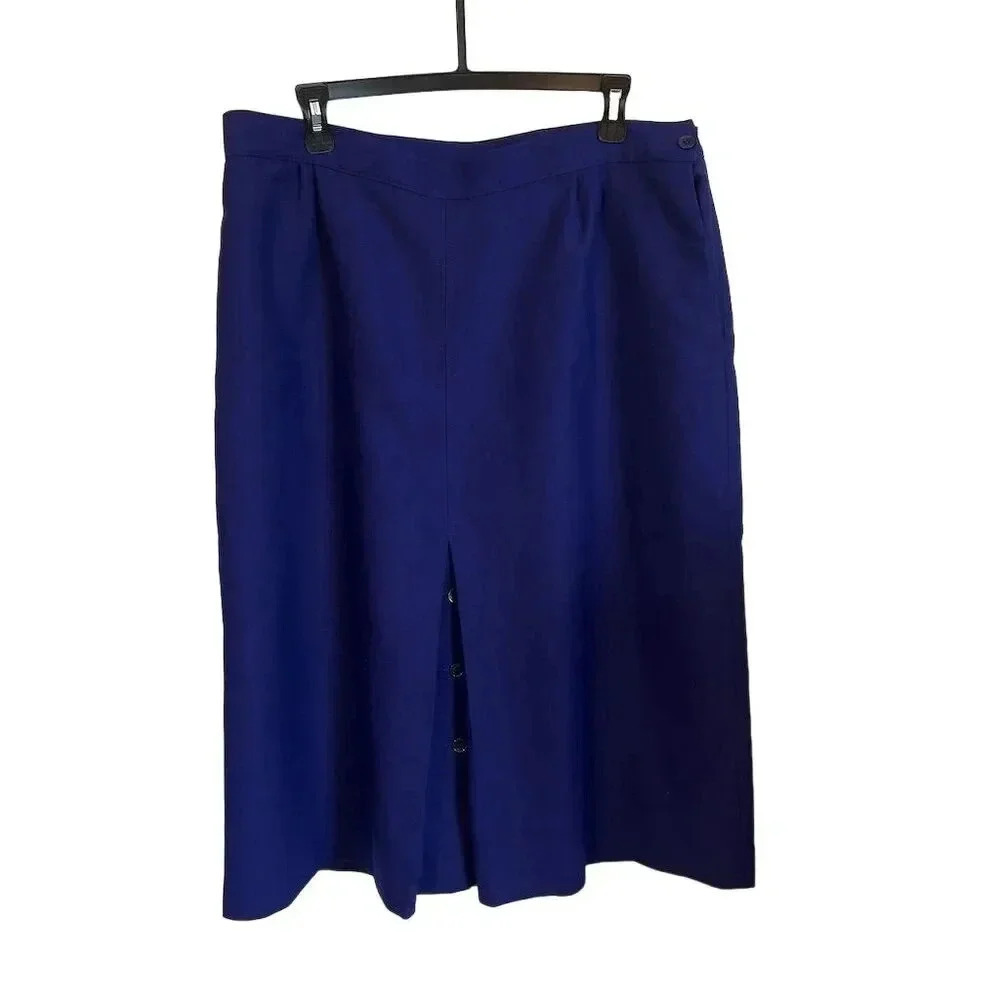 Natural Dimensions Women's Vintage Blue Midi Skirt Size 34 Casual